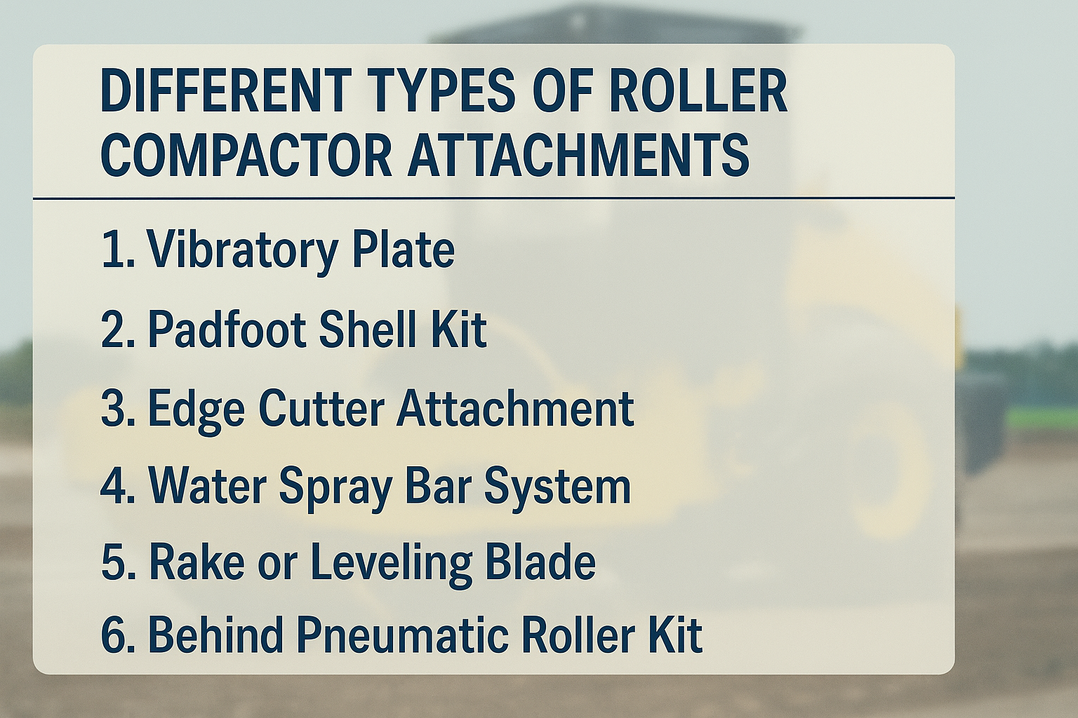 Roller Compactor Attachments