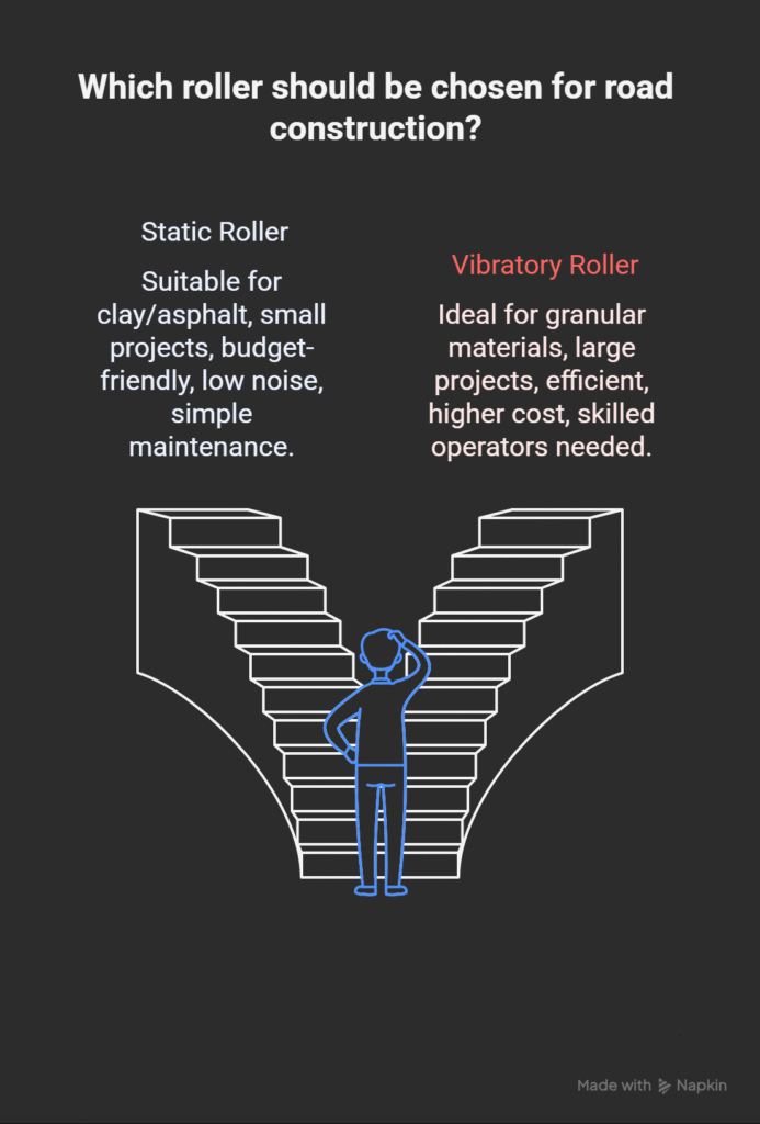 Static Roller vs Vibratory Roller