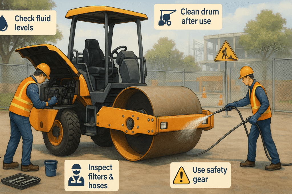 Roller Compactor Maintenance and Cleaning