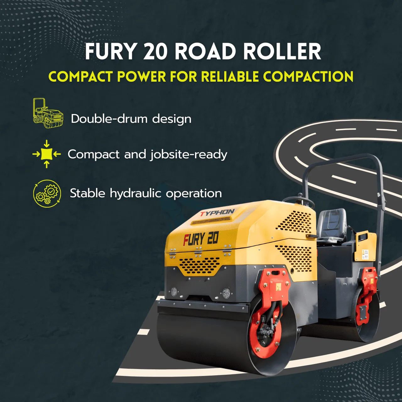TYPHON FURY 20 Mini Road Roller