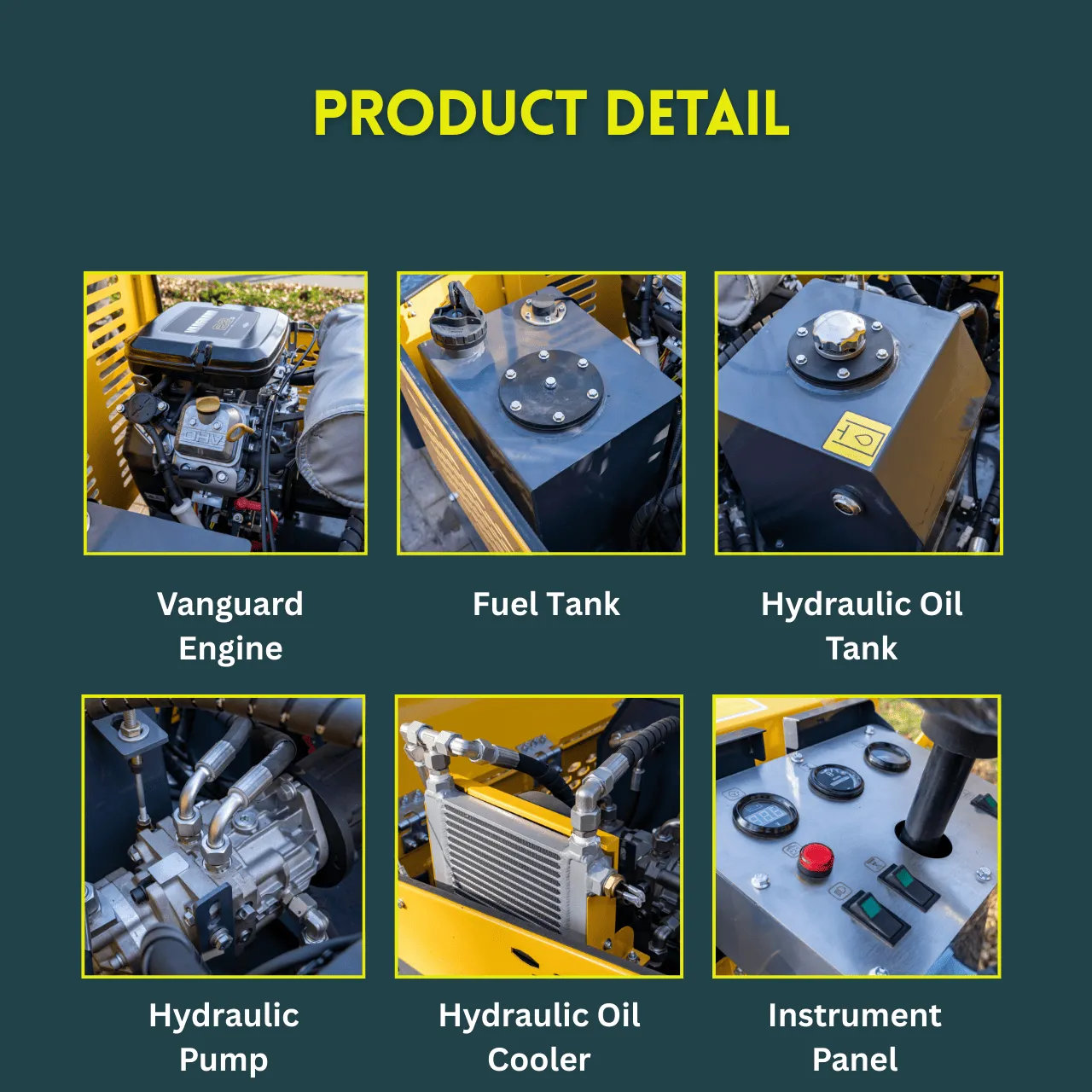 TYPHON FURY 20 Mini Road Roller 2Ton Hydraulic Oil Vibratory B&S 23hp USA engine - Image 5