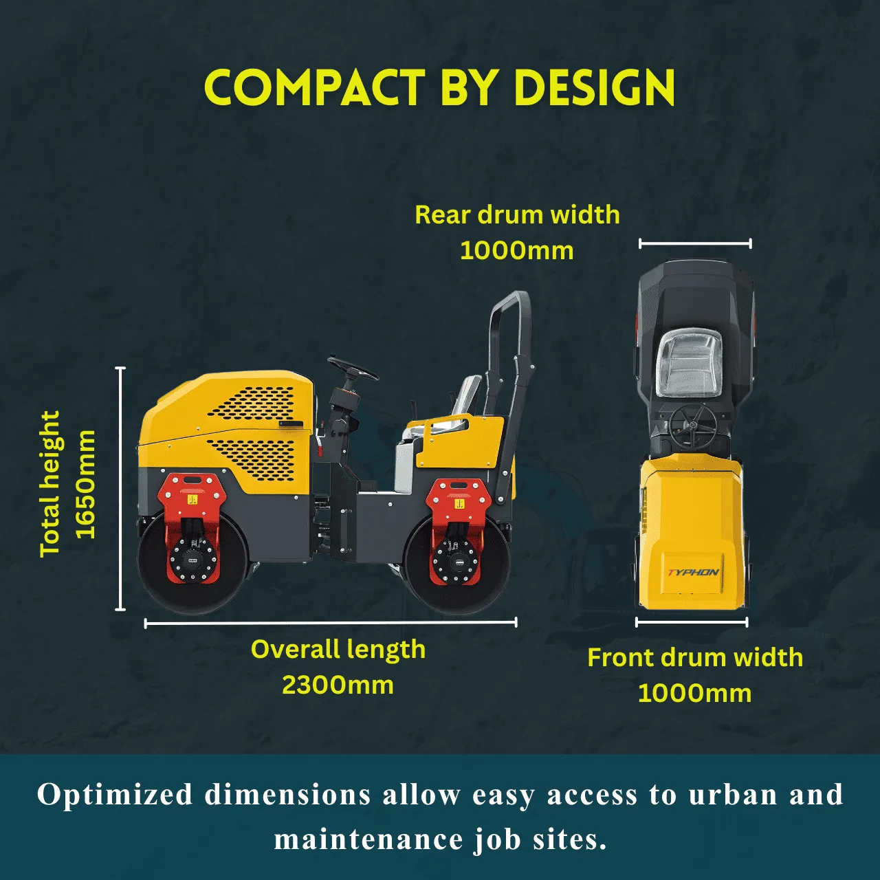 TYPHON FURY 20 Mini Road Roller 2Ton Hydraulic Oil Vibratory B&S 23hp USA engine - Image 12