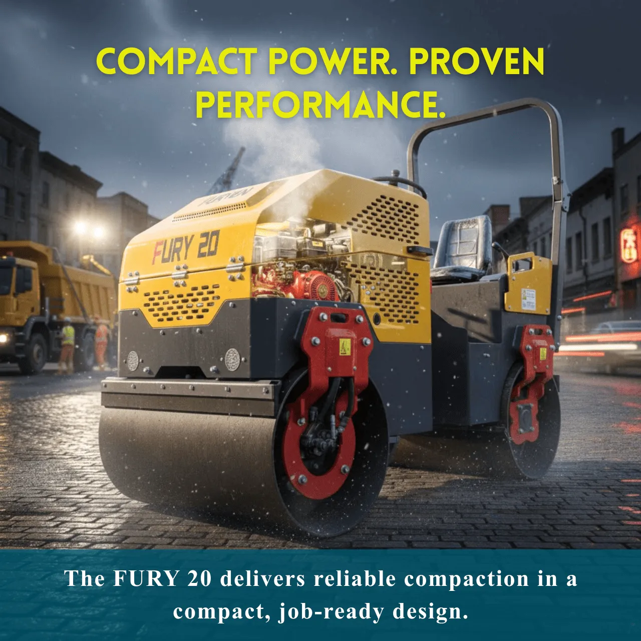 TYPHON FURY 20 Mini Road Roller 2Ton Hydraulic Oil Vibratory B&S 23hp USA engine - Image 14