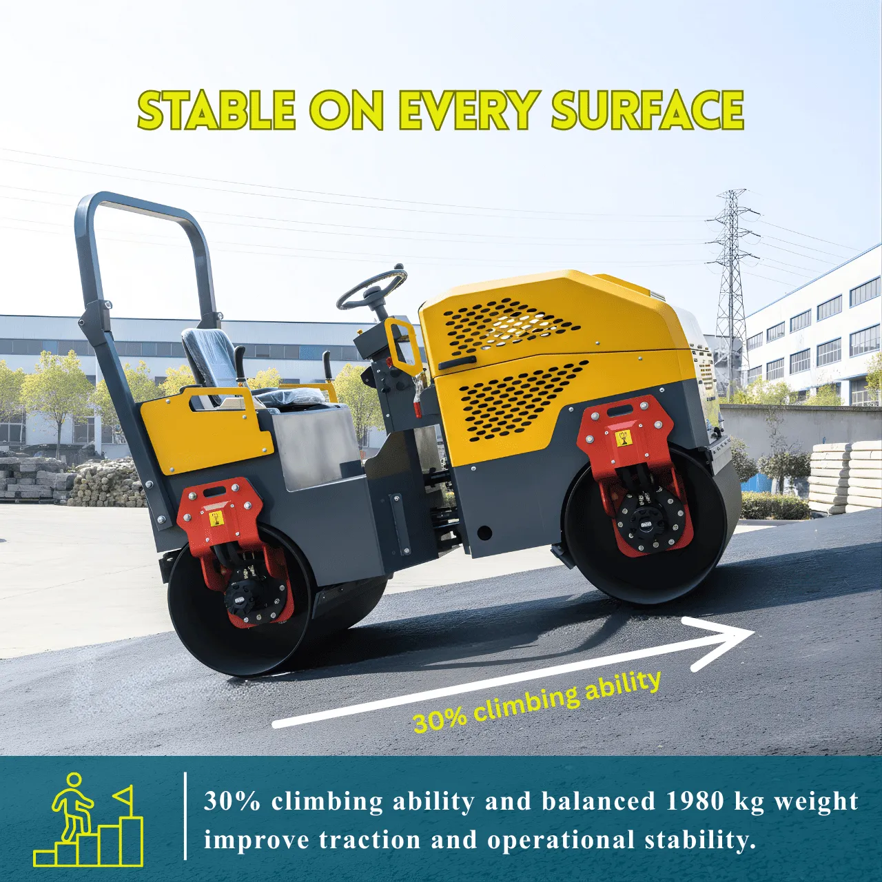 TYPHON FURY 20 Mini Road Roller 2Ton Hydraulic Oil Vibratory B&S 23hp USA engine - Image 17