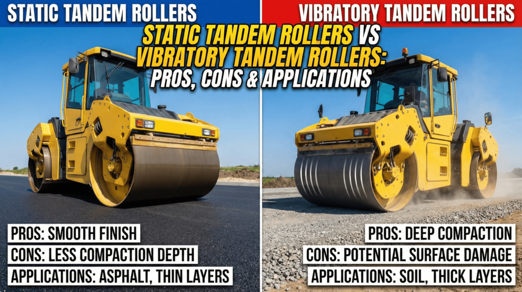 Static Tandem Roller vs Vibratory Tandem Roller