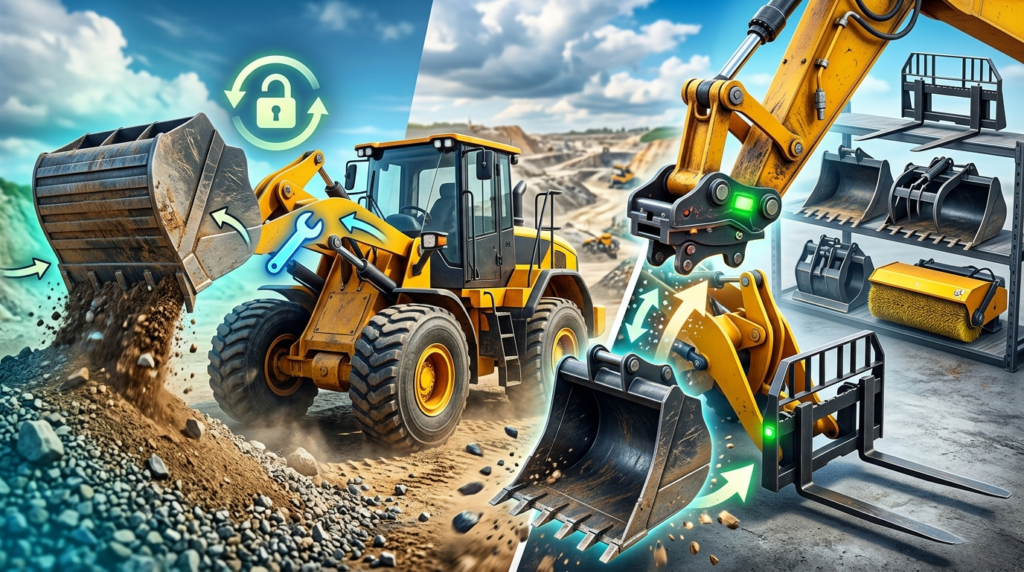 Unlock wheel loader attachment versatility! Learn why quick changes are vital for maximizing efficiency!