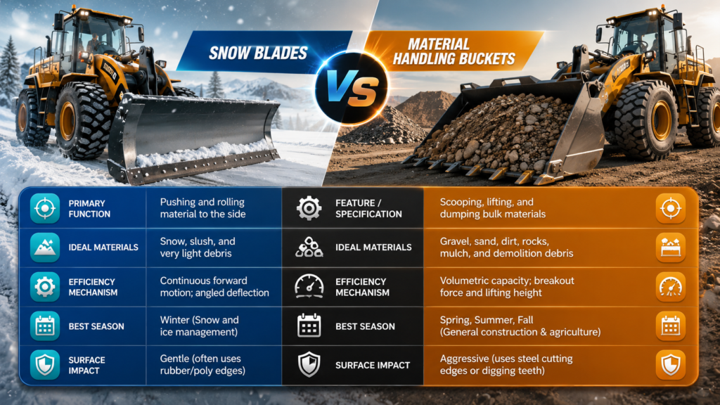 Wheel Loader Attachments Comparison