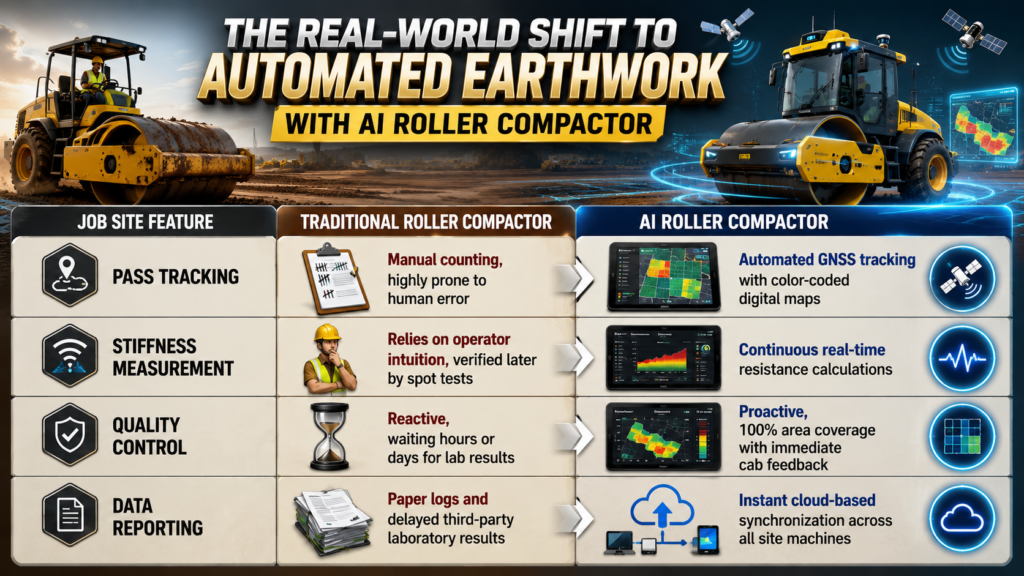 AI roller compactor Table