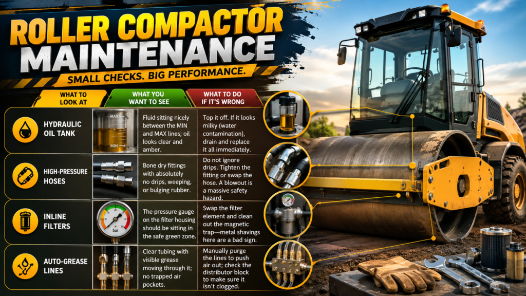 Roller Compactor Maintenance Checklist Table
