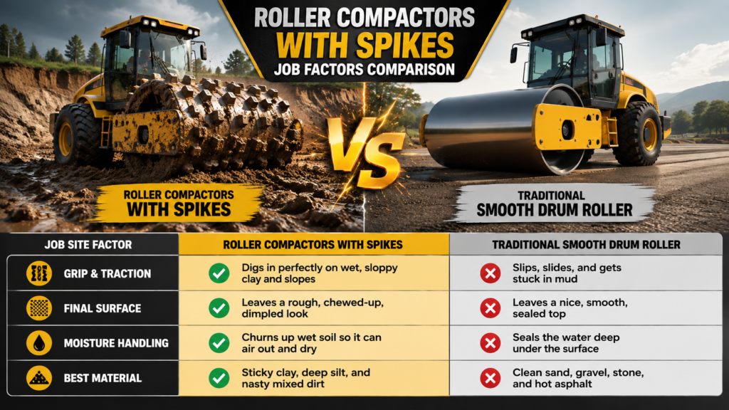 roller compactors with spikes Table