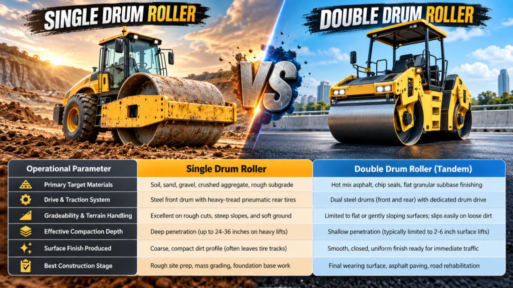 Single Drum Roller Table